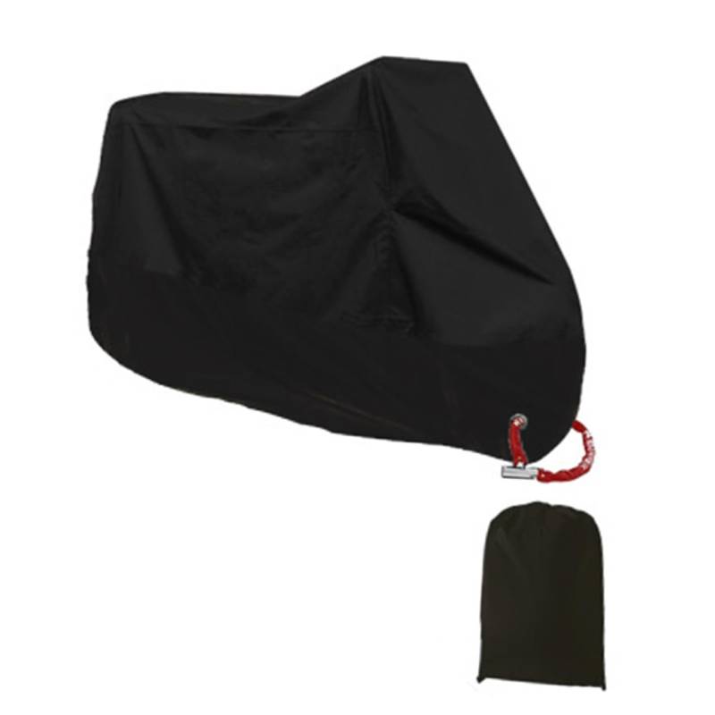 MAGICLULU Sonnenschutzautoabdeckung Regen-UV-atmungsaktive Motorradabdeckung Wasserabweisende Motorradabdeckung Schutzuniverseller Motorrad Fahrradsonnenschutz für Motorräder Black von MAGICLULU