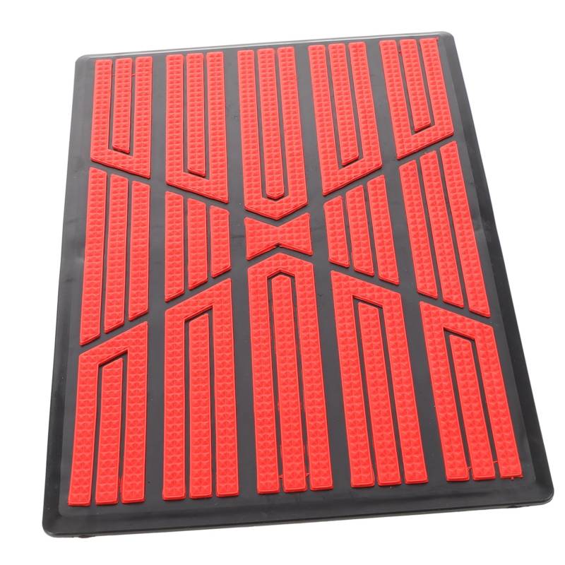 MAGICLULU Verschleißfester Pedalflicken Teppichbezug Auto Fußmatten Pads Auto Pedalpad Reparatur Fußstütze Pedalpad Autozubehör Autozubehör Fußabsatzpedale Rot von MAGICLULU