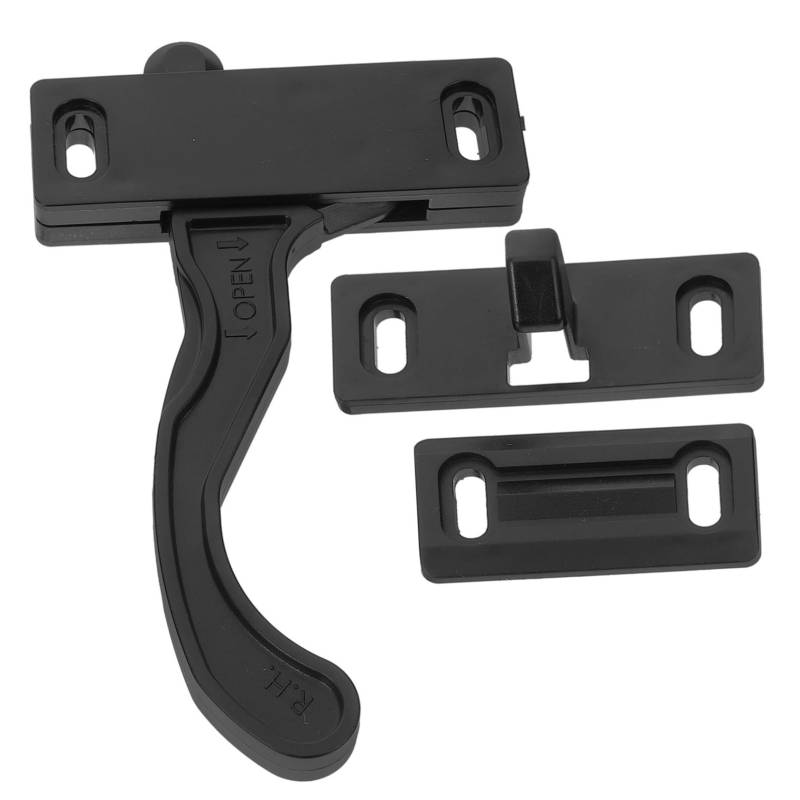 MAGICLULU Wohnmobil-Bildschirmsperre Türhalter handhaben Wohnmobiltür Türgriff für Anhängergitter Bildschirmtürschloss Türverriegelung für Anhängergitter Legierung Black von MAGICLULU