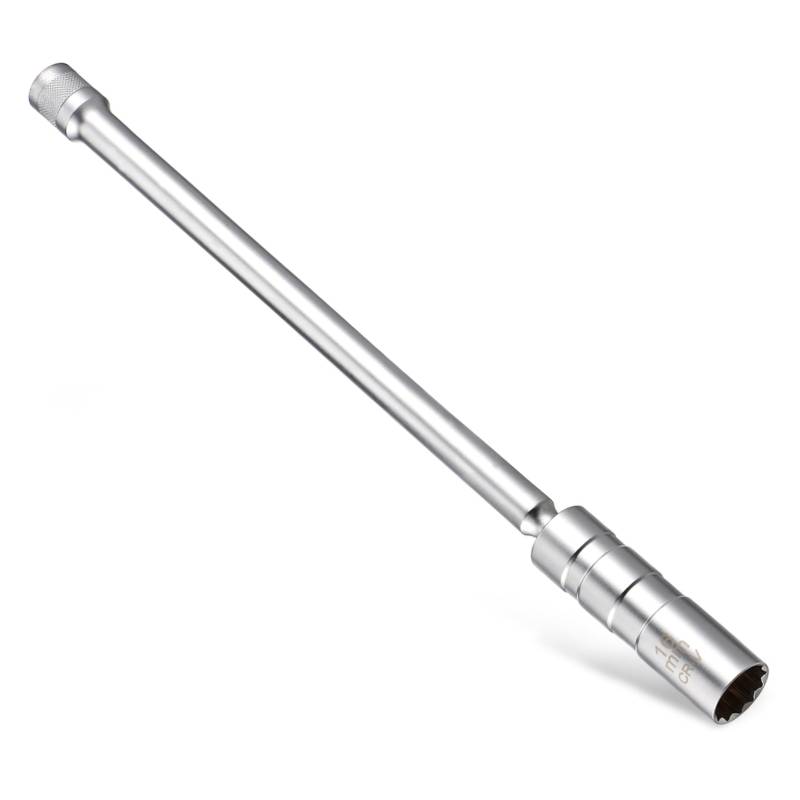MAGICLULU Zündkerzenstecker Drehmoment Ersatz Zündkerze Drehgelenk Autozubehör Autostecker Mechaniker Sechskant Für Magnetzündung Entferner Autoreparatur Silber Chrom Vanadium Stahl von MAGICLULU