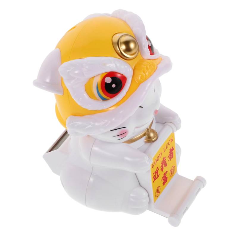 MAGICLULU glückliche Katzenverzierung japanische katze glückliche Katzenstatue Mini Maneki Neko Katzenauto tanzende Autoverzierung maneki neko glückliche katze Wackelkopfkatze Plastik von MAGICLULU