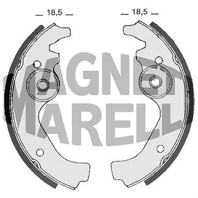 Magneti Marelli Bremsbacke [Hersteller-Nr. 360219198304] für Fiat von MAGNETI MARELLI