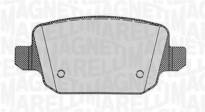 Magneti Marelli Bremsbeläge hinten (Satz) [Hersteller-Nr. 363916060257] für Ford, Land Rover, Volvo von MAGNETI MARELLI