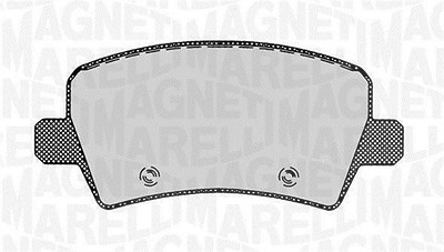 Magneti Marelli Bremsbeläge hinten (Satz) [Hersteller-Nr. 363916060264] für Ford, Land Rover, Volvo von MAGNETI MARELLI