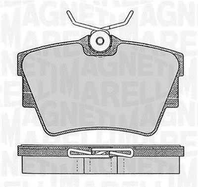 Magneti Marelli Bremsbeläge hinten (Satz) [Hersteller-Nr. 363916060370] für Nissan, Opel, Renault von MAGNETI MARELLI
