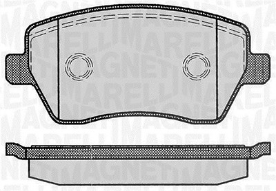 Magneti Marelli Bremsbeläge vorne (Satz) [Hersteller-Nr. 363916060347] für Dacia, Lada, Mercedes-Benz, Nissan, Renault von MAGNETI MARELLI
