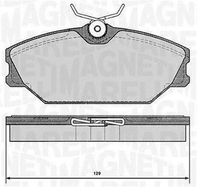 Magneti Marelli Bremsbeläge vorne (Satz) [Hersteller-Nr. 363916060377] für Renault von MAGNETI MARELLI