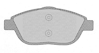 Magneti Marelli Bremsbeläge vorne (Satz) [Hersteller-Nr. 363916060697] für Citroën, Ds, Opel, Peugeot von MAGNETI MARELLI