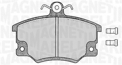 Magneti Marelli Bremsbelagsatz, Scheibenbremse [Hersteller-Nr. 363916060105] für Abarth, Alfa Romeo, Autobianchi, Fiat, Lancia, Pininfarina, Seat von MAGNETI MARELLI