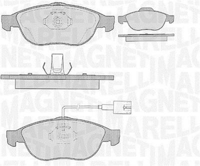 Magneti Marelli Bremsbelagsatz, Scheibenbremse [Hersteller-Nr. 363916060108] für Alfa Romeo, Fiat, Lancia von MAGNETI MARELLI