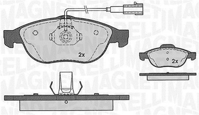 Magneti Marelli Bremsbelagsatz, Scheibenbremse [Hersteller-Nr. 363916060112] für Alfa Romeo, Fiat, Lancia von MAGNETI MARELLI
