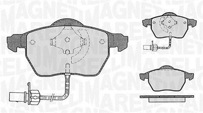 Magneti Marelli Bremsbelagsatz, Scheibenbremse [Hersteller-Nr. 363916060142] für Audi, Seat, Skoda, VW von MAGNETI MARELLI