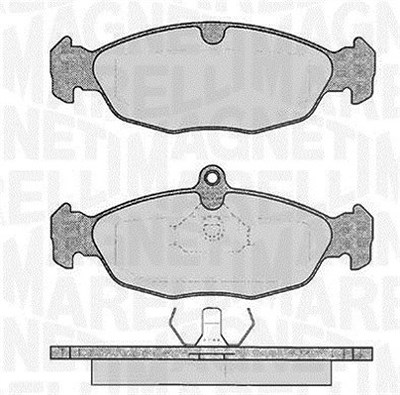 Magneti Marelli Bremsbelagsatz, Scheibenbremse [Hersteller-Nr. 363916060208] für Daewoo, Jaguar, Opel von MAGNETI MARELLI