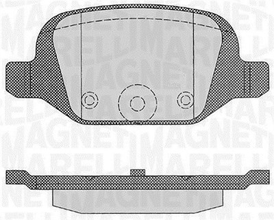 Magneti Marelli Bremsbelagsatz, Scheibenbremse [Hersteller-Nr. 363916060216] für Abarth, Citroën, Fiat, Lancia von MAGNETI MARELLI
