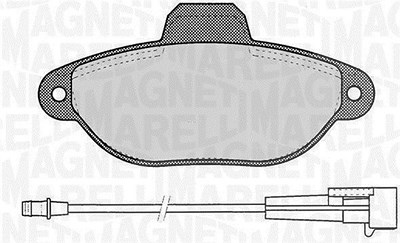 Magneti Marelli Bremsbelagsatz, Scheibenbremse [Hersteller-Nr. 363916060217] für Fiat, Ford, Lancia, Zastava von MAGNETI MARELLI