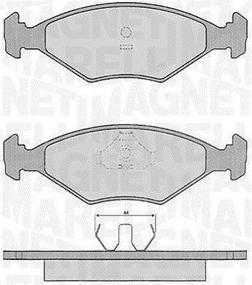Magneti Marelli Bremsbelagsatz, Scheibenbremse [Hersteller-Nr. 363916060229] für Fiat von MAGNETI MARELLI