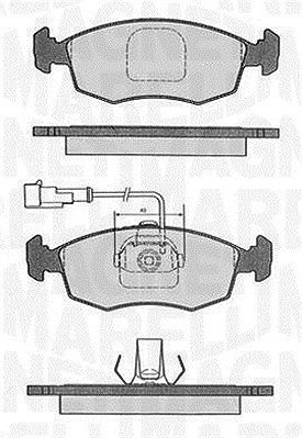 Magneti Marelli Bremsbelagsatz, Scheibenbremse [Hersteller-Nr. 363916060232] für Fiat von MAGNETI MARELLI