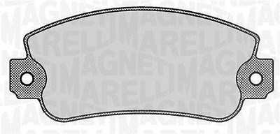 Magneti Marelli Bremsbelagsatz, Scheibenbremse [Hersteller-Nr. 363916060237] für Autobianchi, Fiat, Lancia, Seat von MAGNETI MARELLI