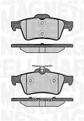Magneti Marelli Bremsbelagsatz, Scheibenbremse [Hersteller-Nr. 363916060243] für Audi, Cadillac, Chevrolet, Citroën, Daimler, Ford, Jaguar, Mazda, Ope von MAGNETI MARELLI