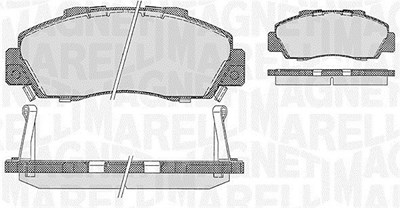Magneti Marelli Bremsbelagsatz, Scheibenbremse [Hersteller-Nr. 363916060274] für Acura, Honda, Rover von MAGNETI MARELLI