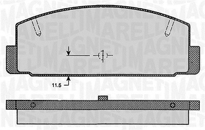 Magneti Marelli Bremsbelagsatz, Scheibenbremse [Hersteller-Nr. 363916060294] für Mazda von MAGNETI MARELLI
