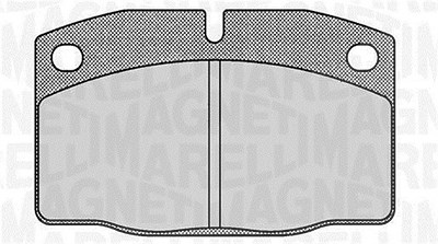 Magneti Marelli Bremsbelagsatz, Scheibenbremse [Hersteller-Nr. 363916060354] für Bedford, Lotus, Opel, Vauxhall von MAGNETI MARELLI