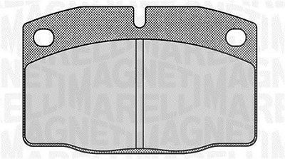 Magneti Marelli Bremsbelagsatz, Scheibenbremse [Hersteller-Nr. 363916060354] für Bedford, Chevrolet, Lotus, Opel, Saab, Vauxhall von MAGNETI MARELLI