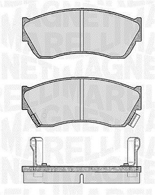 Magneti Marelli Bremsbelagsatz, Scheibenbremse [Hersteller-Nr. 363916060491] für Geo, Landwind (jmc), Subaru, Suzuki, Tata von MAGNETI MARELLI