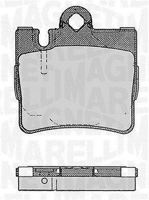 Magneti Marelli Bremsbelagsatz, Scheibenbremse [Hersteller-Nr. 363916060584] für Mercedes-Benz von MAGNETI MARELLI