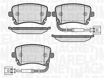 Magneti Marelli Bremsbelagsatz, Scheibenbremse [Hersteller-Nr. 363916060603] für Audi, Bentley, VW von MAGNETI MARELLI