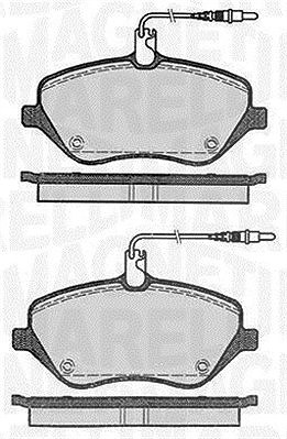 Magneti Marelli Bremsbelagsatz, Scheibenbremse [Hersteller-Nr. 363916060615] für Citroën, Mercedes-Benz, Peugeot von MAGNETI MARELLI