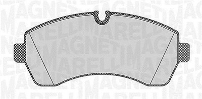 Magneti Marelli Bremsbelagsatz, Scheibenbremse [Hersteller-Nr. 363916060647] für Mercedes-Benz, Mitsubishi, VW von MAGNETI MARELLI