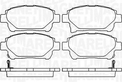 Magneti Marelli Bremsbelagsatz, Scheibenbremse [Hersteller-Nr. 363916060784] für Aston Martin, Toyota von MAGNETI MARELLI