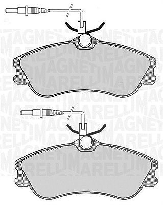 Magneti Marelli Bremsbelagsatz, Scheibenbremse [Hersteller-Nr. 363916060786] für Citroën, Peugeot von MAGNETI MARELLI