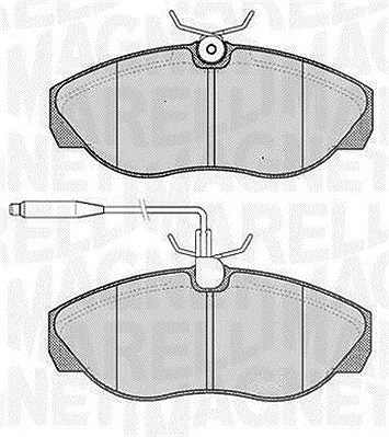 Magneti Marelli Bremsbelagsatz, Scheibenbremse [Hersteller-Nr. 363916060789] für Citroën, Fiat, Peugeot von MAGNETI MARELLI