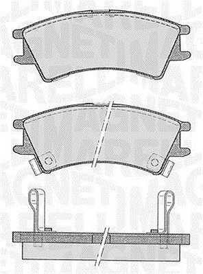 Magneti Marelli Bremsbelagsatz, Scheibenbremse [Hersteller-Nr. 363916060800] für Hyundai von MAGNETI MARELLI