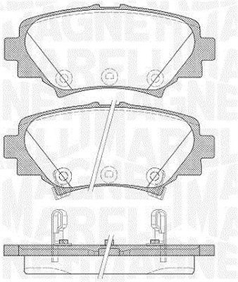 Magneti Marelli Bremsbelagsatz, Scheibenbremse [Hersteller-Nr. 363916060809] für Mazda von MAGNETI MARELLI