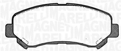 Magneti Marelli Bremsbelagsatz, Scheibenbremse [Hersteller-Nr. 363916060811] für Nissan, Renault von MAGNETI MARELLI