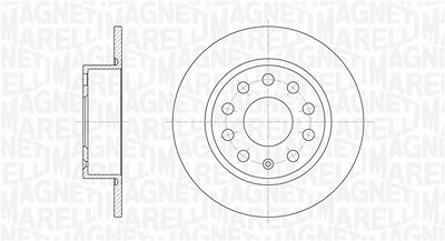 Magneti Marelli Bremsscheibe [Hersteller-Nr. 361302040115] für Audi, Seat, Skoda, VW von MAGNETI MARELLI