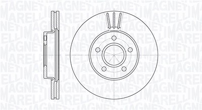 Magneti Marelli Bremsscheibe [Hersteller-Nr. 361302040136] für Ford, Volvo von MAGNETI MARELLI