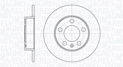 Magneti Marelli Bremsscheibe [Hersteller-Nr. 361302040151] für Audi, Seat, Skoda, VW von MAGNETI MARELLI