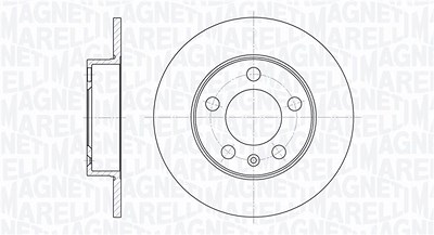 Magneti Marelli 1x Bremsscheibe [Hersteller-Nr. 361302040151] für Audi, Seat, Skoda, VW von MAGNETI MARELLI
