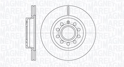 Magneti Marelli Bremsscheibe [Hersteller-Nr. 361302040152] für Audi, Seat, Skoda, VW von MAGNETI MARELLI