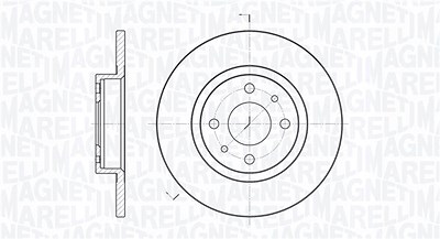 Magneti Marelli Bremsscheibe [Hersteller-Nr. 361302040167] für Fiat, Lancia von MAGNETI MARELLI