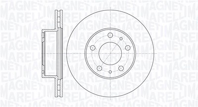 Magneti Marelli Bremsscheibe [Hersteller-Nr. 361302040168] für Citroën, Fiat, Peugeot von MAGNETI MARELLI