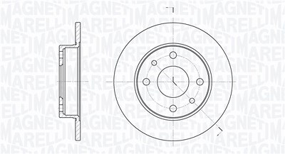 Magneti Marelli Bremsscheibe [Hersteller-Nr. 361302040169] für Abarth, Alfa Romeo, Fiat, Ford, Lancia, Yugo von MAGNETI MARELLI