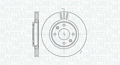 Magneti Marelli Bremsscheibe [Hersteller-Nr. 361302040174] für Citroën, Ds, Opel, Peugeot von MAGNETI MARELLI