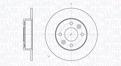 Magneti Marelli Bremsscheibe [Hersteller-Nr. 361302040183] für Renault von MAGNETI MARELLI