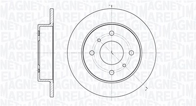 Magneti Marelli Bremsscheibe [Hersteller-Nr. 361302040207] für Nissan von MAGNETI MARELLI