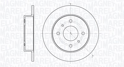 Magneti Marelli Bremsscheibe [Hersteller-Nr. 361302040207] für Nissan von MAGNETI MARELLI
